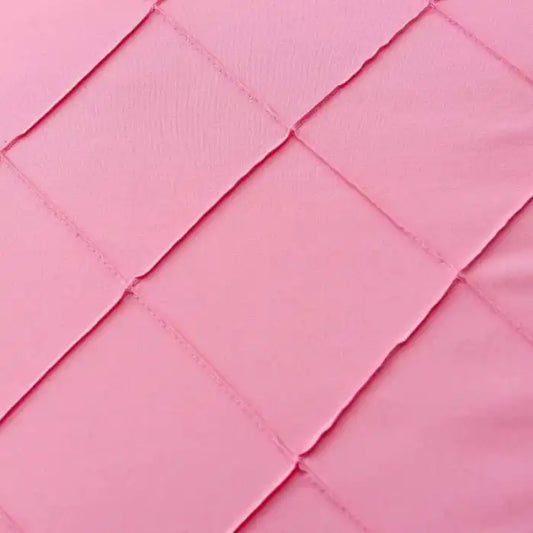 Cross Pleated Duvet Set - Pink Bedding