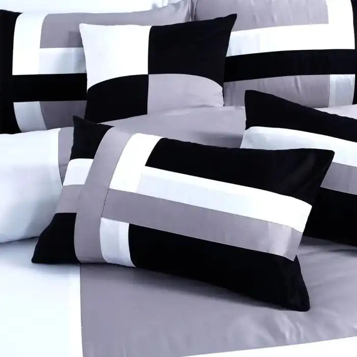 Embellish Horizontal Pleats Duvet Set Bed Sheet Set