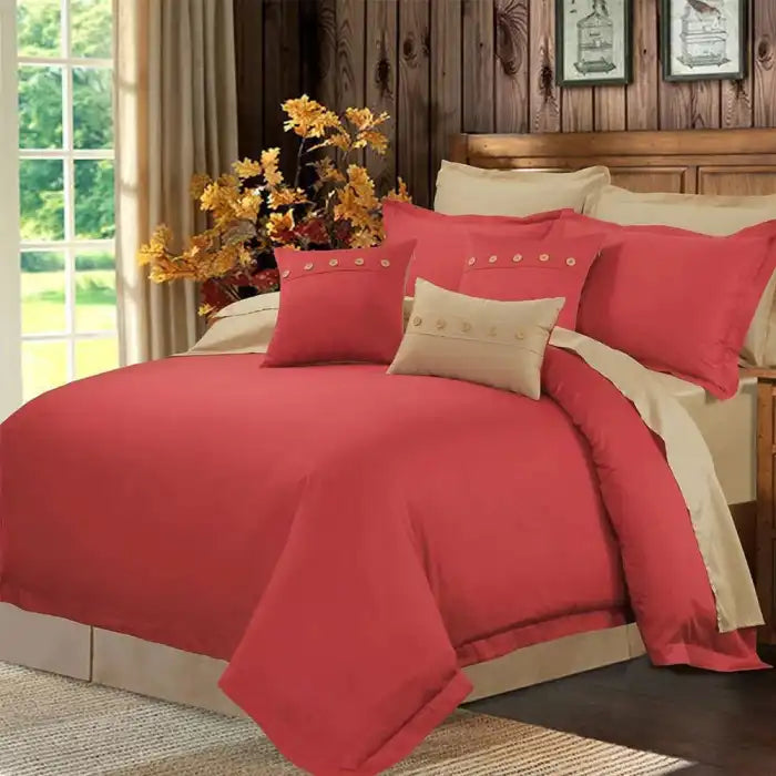 Embellish Horizontal Pleats Duvet Set Bed Sheet Set