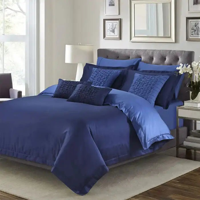 Embellish Horizontal Pleats Duvet Set Bedding