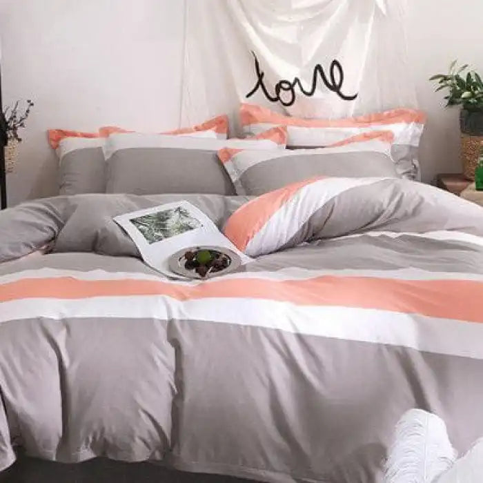 Horizontal Stripe Duvet Set