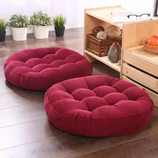 Round Floor Cushion_Ball Fiber Filled Cushions_1 Pair=2Pcs Cushions