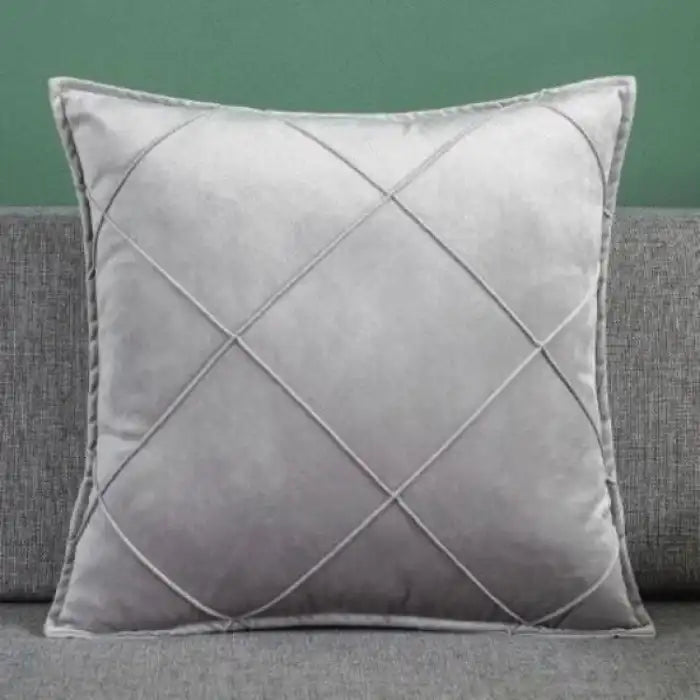 Velvet Cushion_Throws_Size 15X15 Inch Grey Cushion